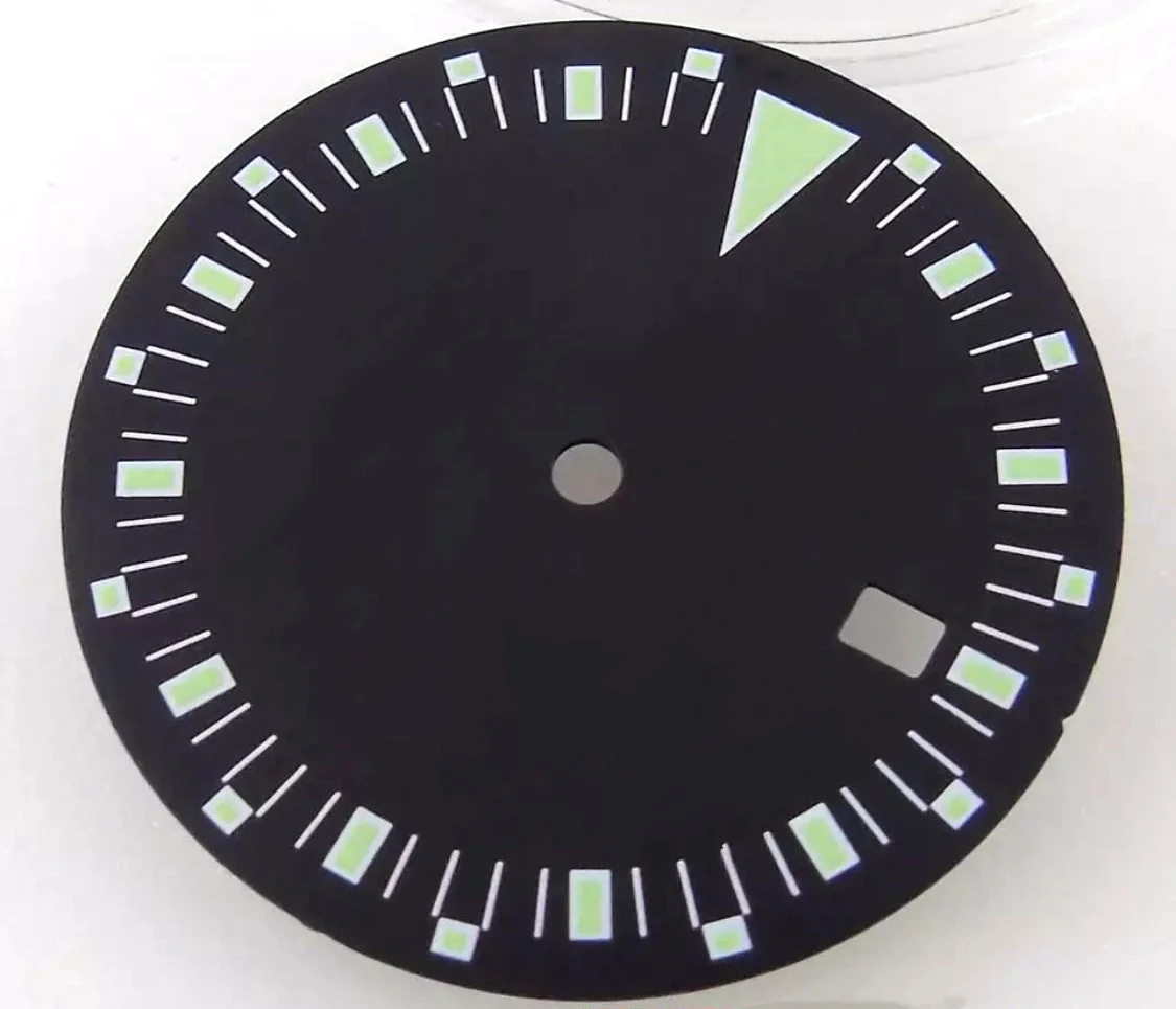 

31mm Black Green sterile watch dial luminous dial fit Miyota 8205 8215 821A Mingzhu DG 2813 3804 ETA 2836 2824