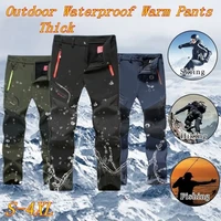 winter mens pants outdoor hiking pants quick drying waterproof ski pants fishing trousers fleece warm snow pants cargo pants