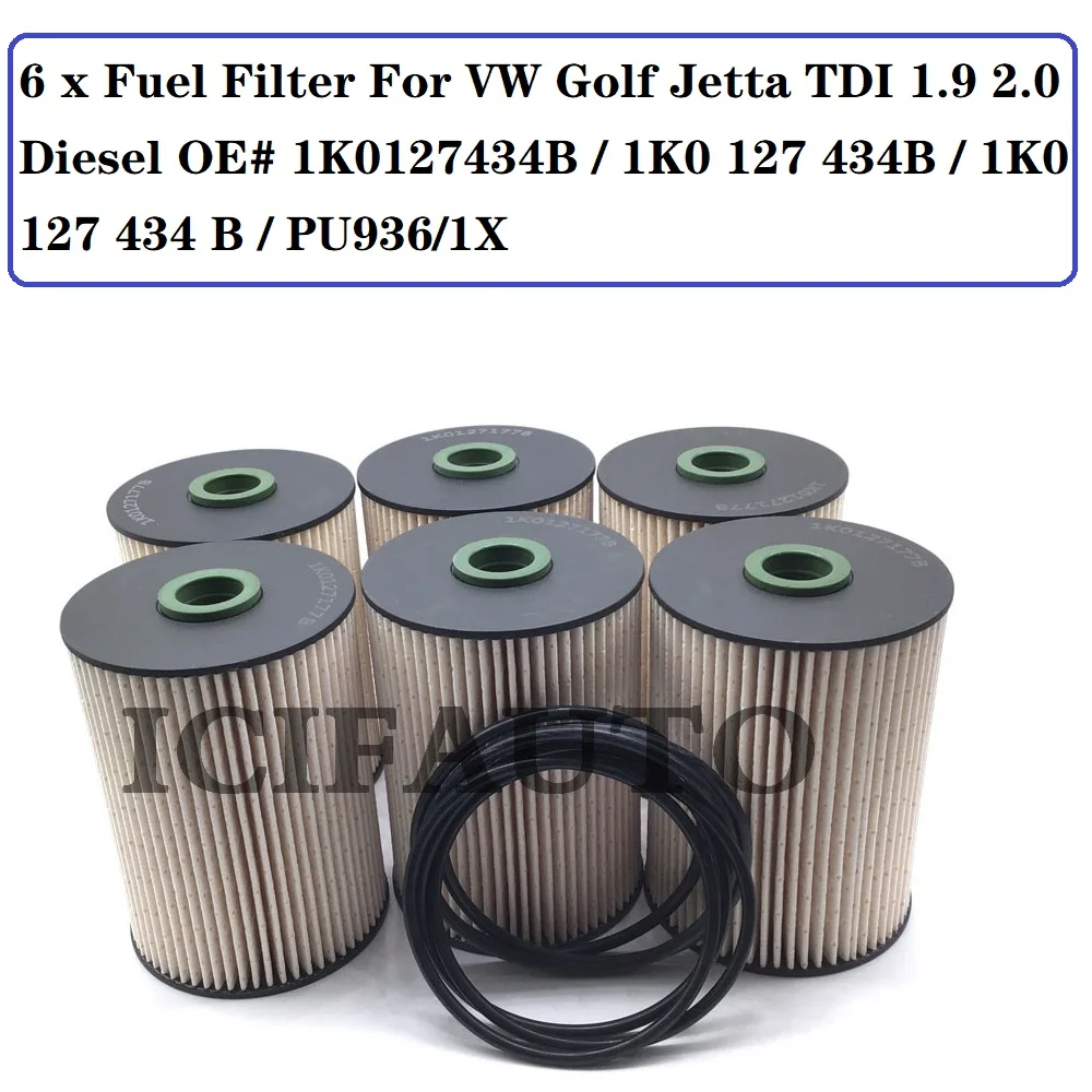 Топливный фильтр PU936/1X двигателя для VW Golf Jetta TDI 1 9 2 0 Diesel OE # 1K0127434B / 1K0 127 434B 434