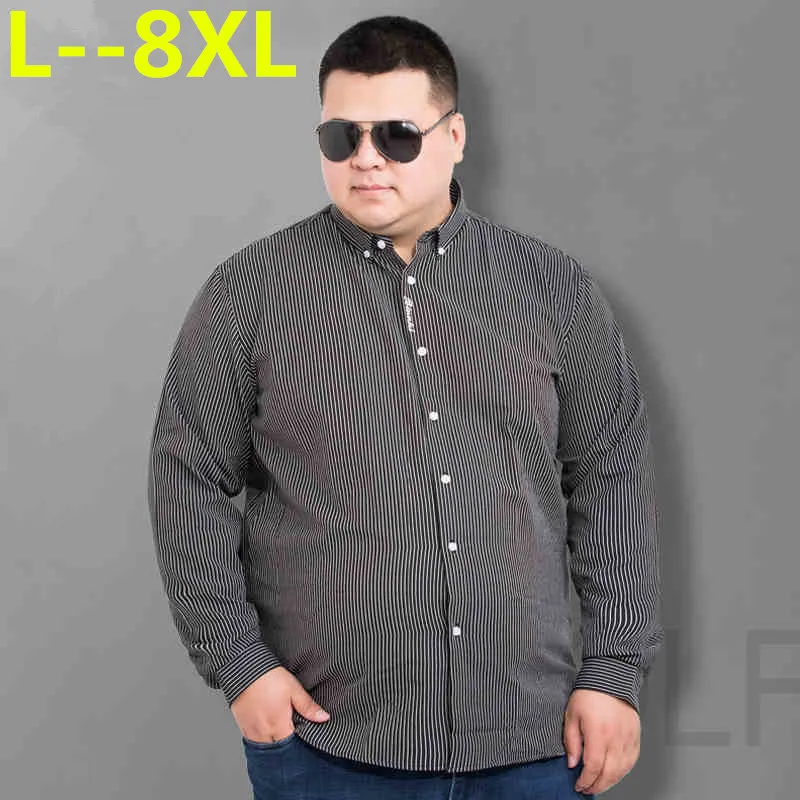 Рубашка мужская с широкой полосой модная блуза длинным рукавом приталенный