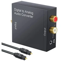 digital to analog audio card converts coaxial optical fiber or toslink digital audio signals to analog audio aux rl 3 5mm jack
