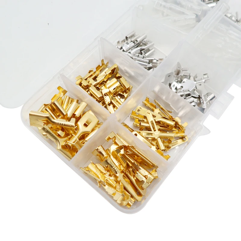 

150pcs 6.3MM 2.8MM 4.8MM 4.0MM Male Female Car Spade Connector Splice Crimp Wire Terminals for Motorcycle Bike Car