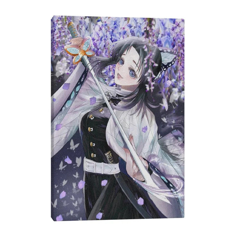 Shinobu Kocho Demon Slayer Kimetsu no Yaiba Настенный декор на холсте постеры для гостиной декоративная картина для спальни