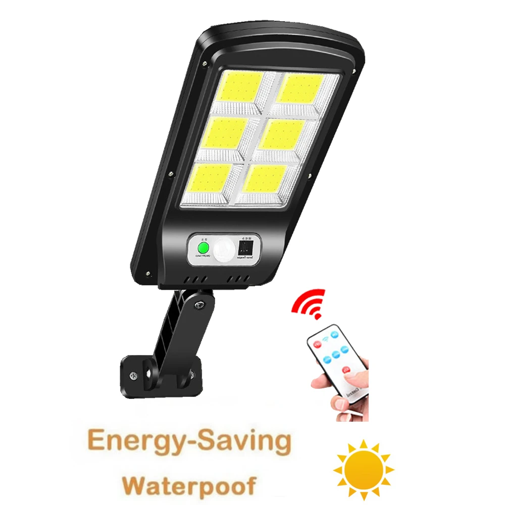 

tabular oblong Powerful Outdoor Solar light Wall Street Light With Motion Sensor IP65 Waterproof Remote Control 3 modes adjustab