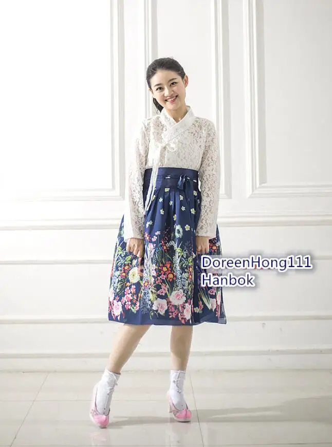 2020 Новая мода современный hanбок Fusion ханбок корейская традиционная hanbow платье