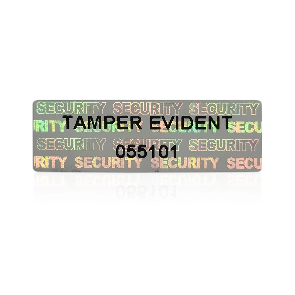 Hologram Tamper-Proof Stickers , Void Warranty Security Labels， Tamper-Evident Sealing Sticker  , Serial Number, 2000pcs 25x8mm