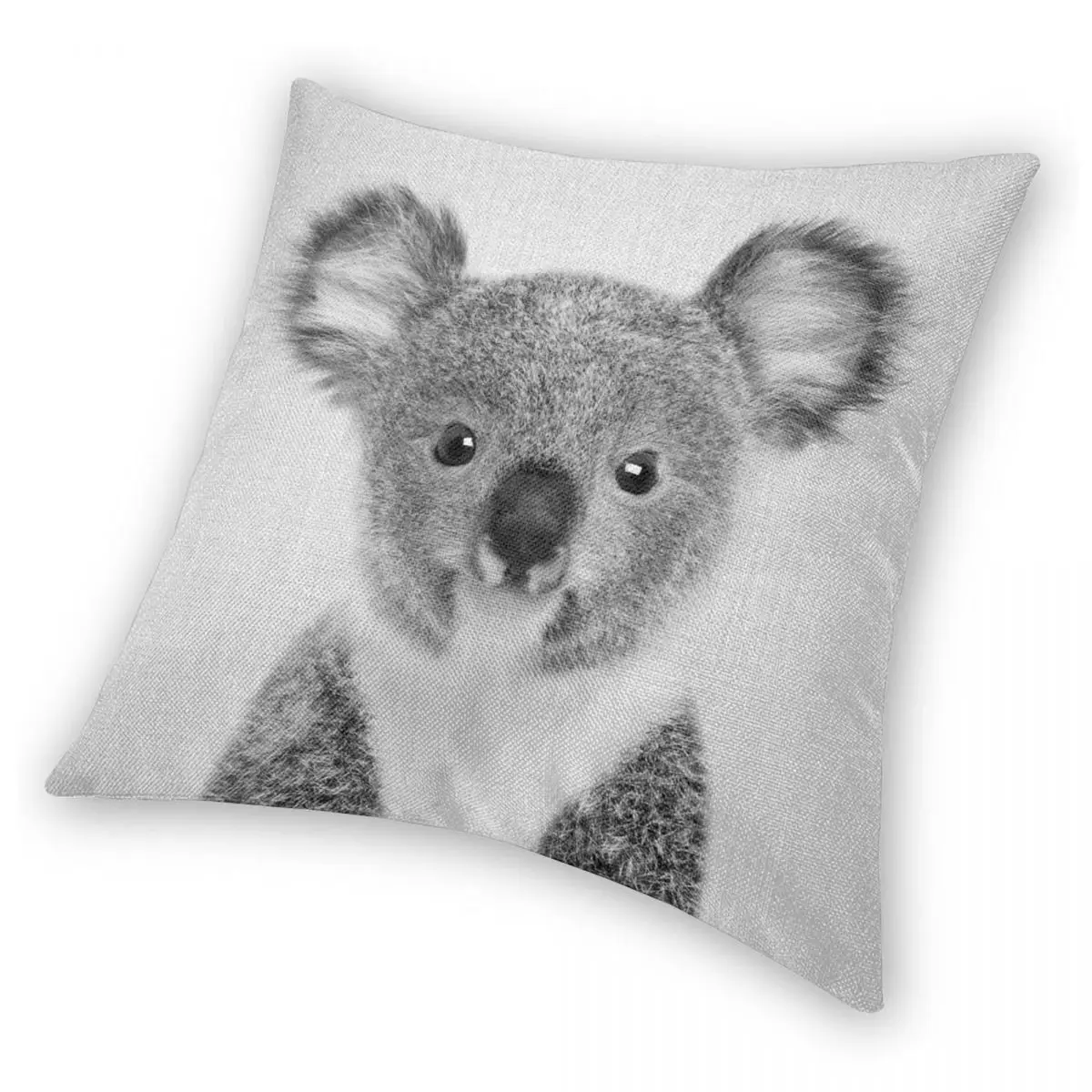 Чехол для детской подушки Koala Черно-Белая Квадратная наволочка из полиэстера и