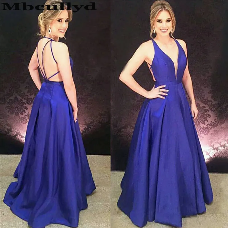 Mbcullyd королевское синее платье для выпускного вечера длинное 2020 сексуальное с