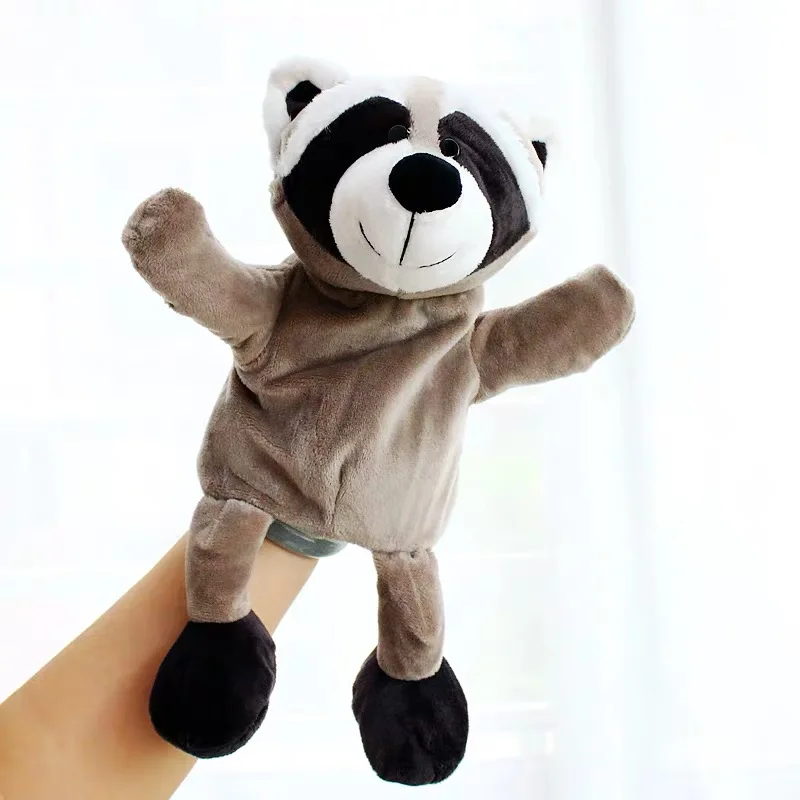 

30cm Raccoon Plush Hand Puppet, Baby Kids Plush Develop Toy Doll Gift Free Shipping