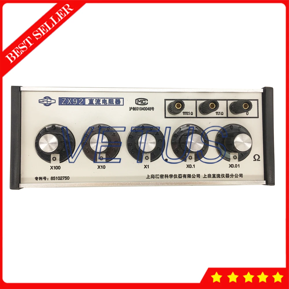 ZX92 5 циферблатных резисторов коробка десятилетних с диапазоном 0 01 ~ 1111 10 мегаом