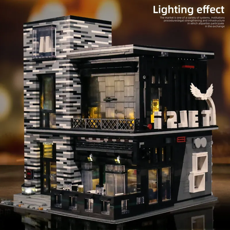 Молд KING 16042 конструктор уличный вид MOC паб и ресторан модульные модели наборы