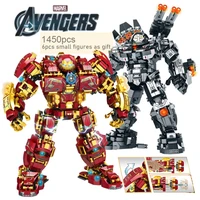 new lron man mk44 ironman hulkbuster marvel avengers hulk superheroes robot figures ldeas building brick blocks gift toy disney