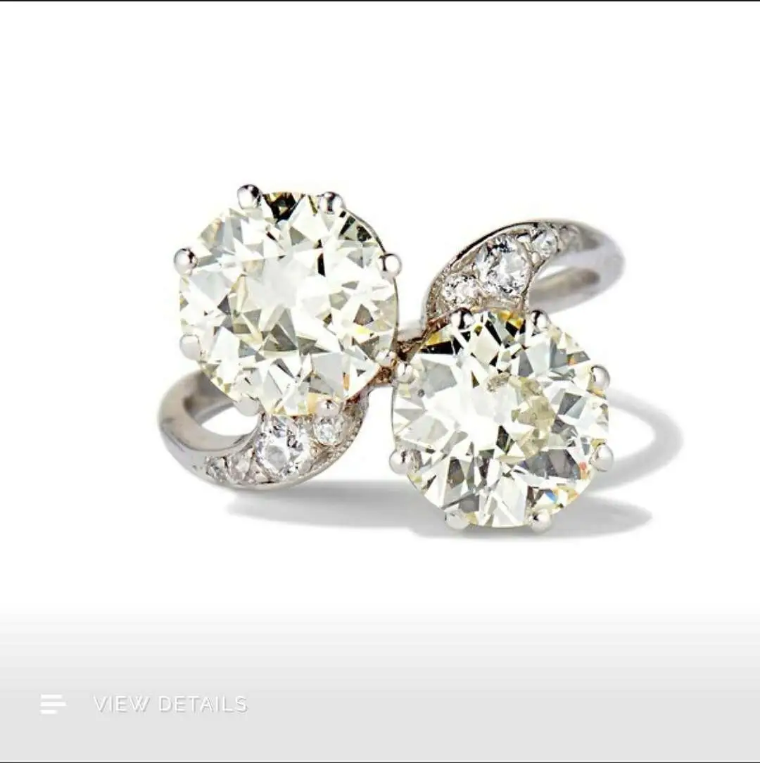 

S925 Silver Sterling 2 Carats Diamond Ring for Women Fine Anillos De Bizuteria Pure Gemstone Diamond Silver 925 Jewelry Ring Box