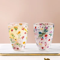 korea cute fruit series water cup creative strawberry transparent water cups student milk heat resistant glass household tea cup