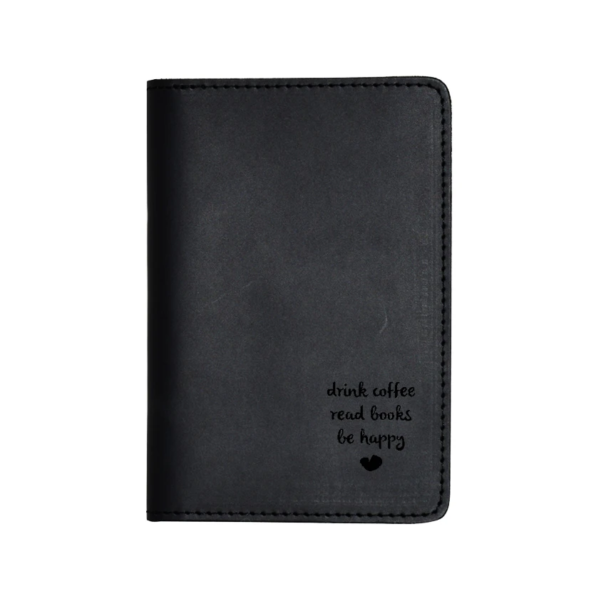 Кожаный кошелек для паспорта с гравировкой надписей напиток кофе | Багаж и сумки