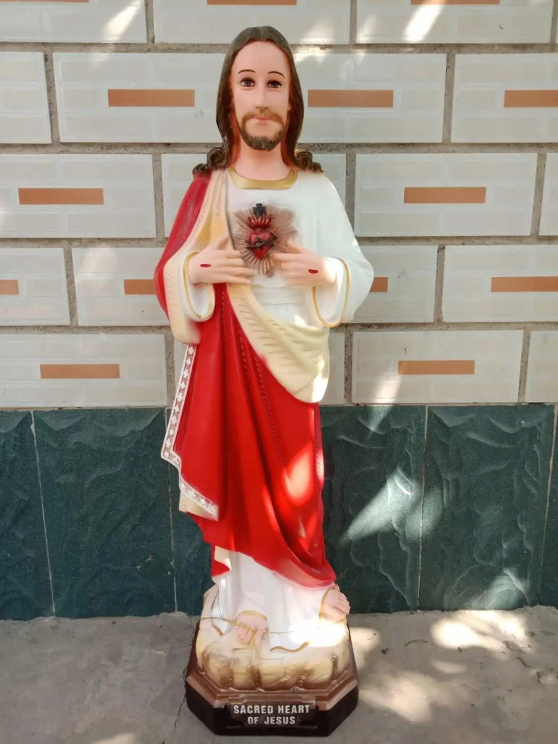 

Sculpture statue Catholic Relics Sacred Images Vietnam Imports 80 cm of the Sacred Heart of Jesus decoration craft Home dies