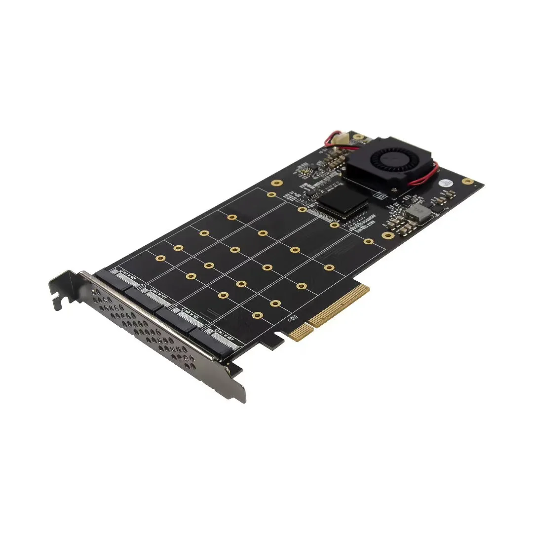 Preise PCIe 3,0 X4 PLX8724 Zu 4 Port M.2 NVMe SSD Adapter Expansion Karte Quad Mkey Nvme Zu Pci-E Konverter Für PC 32G/bps Win10 Linux