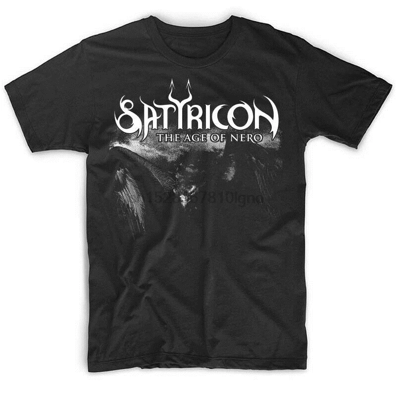 

Черная хлопковая Футболка Satyricon век черного цвета, все размеры S-5XL