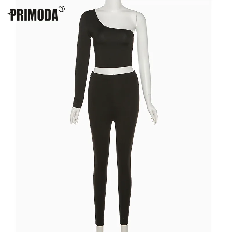 

Sporty Workout Co-ord Sets Solid Active Wear Matching Set 2021 Crop Top and Pants Suit Fit Two Piece Women Tracksuits PR2596G