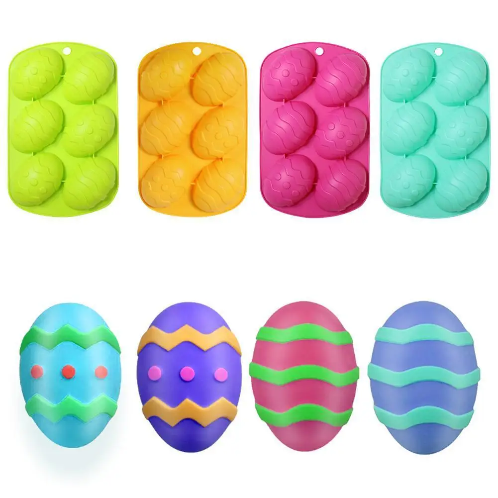 

Six Eggs Easter Silicone Cake Mould Home Baking Tools Handmade Diy Holiday Egg Mold Silicone Chocolate Mold Non-stick Cake Mold