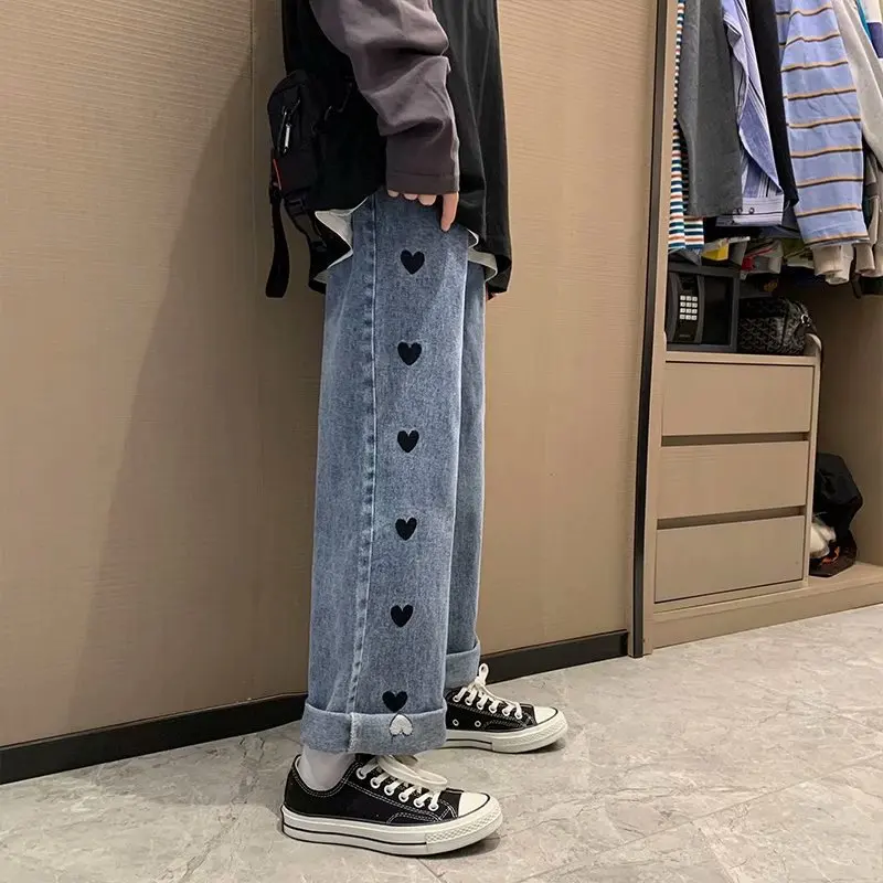 Новинка 2021 джинсы для мужчин на весну и осень парные в гонконгском стиле брюки