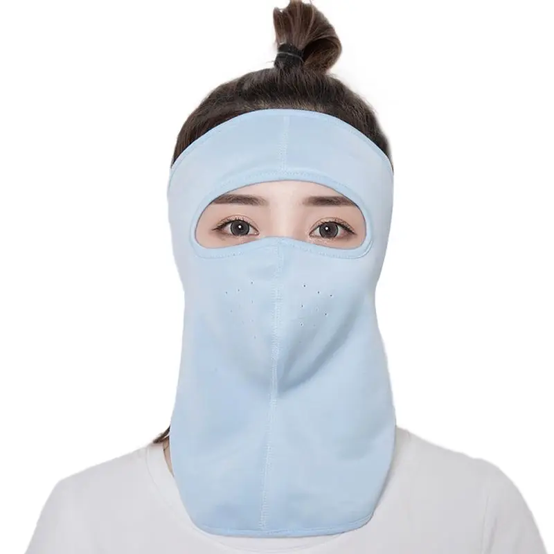 L Full Face Mask UV Protection Sun Shade Breathable Masks Ice silk Neck Protector Cycling Hiking Climbing Sports Accessories - Цвет: L