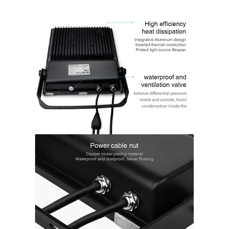 

Miboxer D5-G100 DMX512 LED Floodlight 100W RGB+CCT LED Garden Light Waterproof IP65 RDM Outdoor Light AC 110V 220V