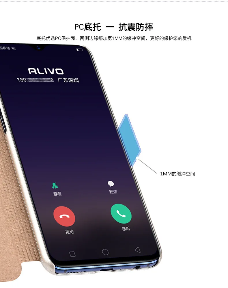 Кожаный чехол для OPPO Reno 2, чехол ALIVO из искусственной кожи с окошком для просмотра, откидной чехол для OPPO Reno2, откидной Чехол, Coque Capa# VA