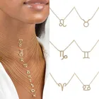 Цепочка с кулоном из циркония CRMYA, кулон с 12 созвездиями зодиака, ожерелье с покрытием из серебра и золота, модные ювелирные украшения для женщин и мужчин