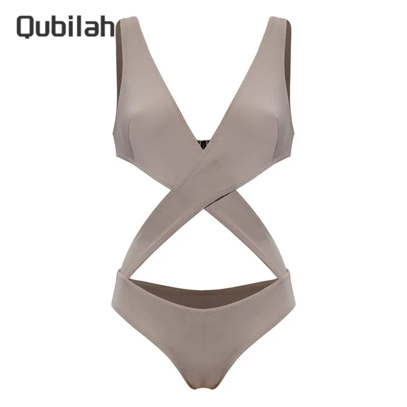 

Women's V Neck One Piece Swimsuit Ruffled Lace Up Monokini One-piece Swimsuit Beach Cover Up Bathing Suit Women Dress