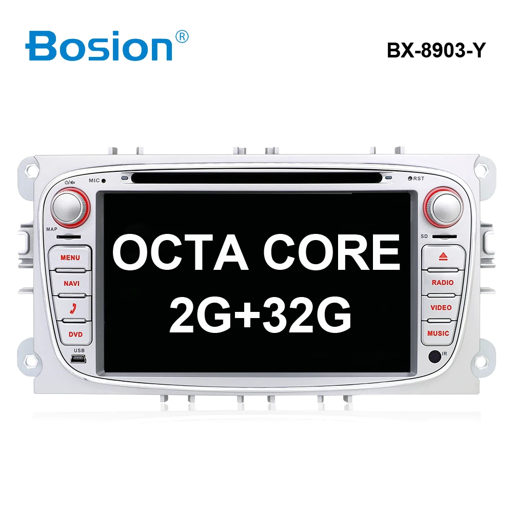 Bosion 2 din Android 9 Восьмиядерный автомобильный dvd-плеер gps Navi USB RDS SD для Ford Mondeo Focus Galaxy Аудио Радио Стерео головное устройство - Цвет: 8903Y 32G