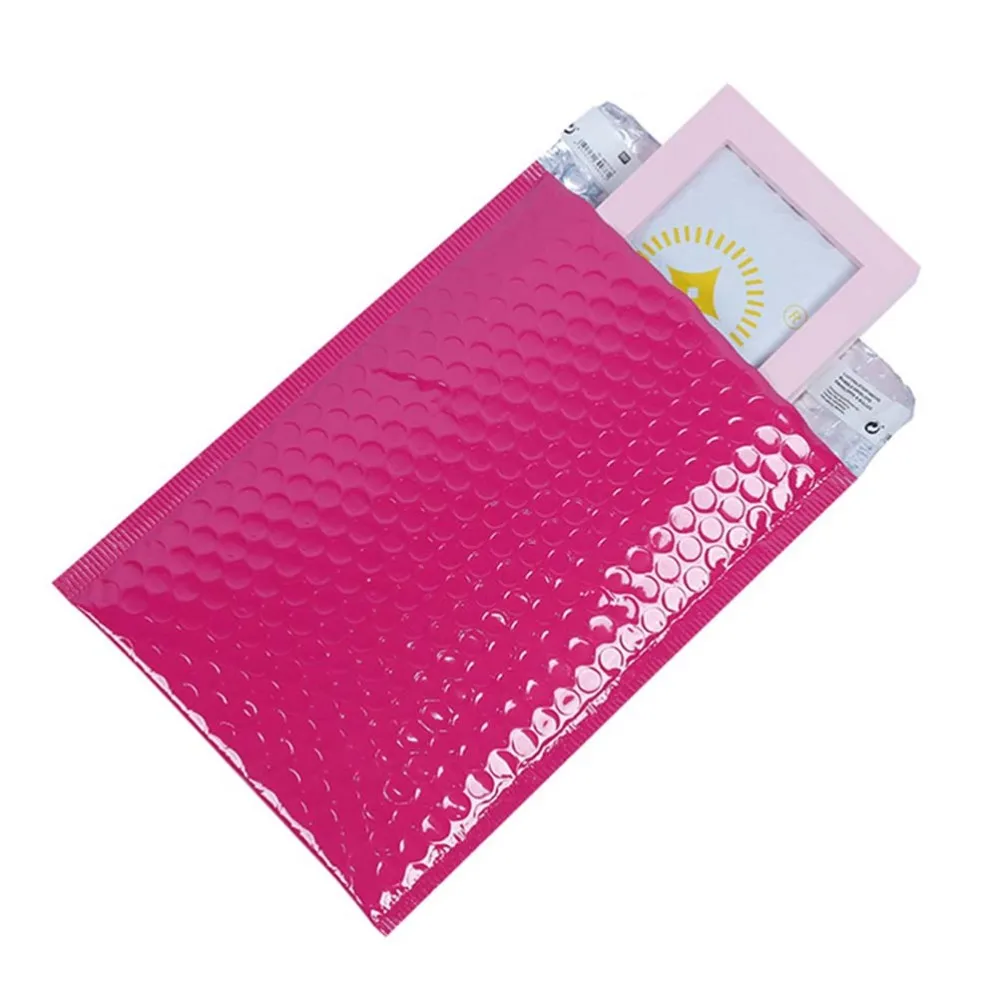 

25 Pcs 15*20cm Bubble Mailers Self Seal Dot Padded Envelopes Shipping Mailing Envelope Bags Water Resistant(Rosy)