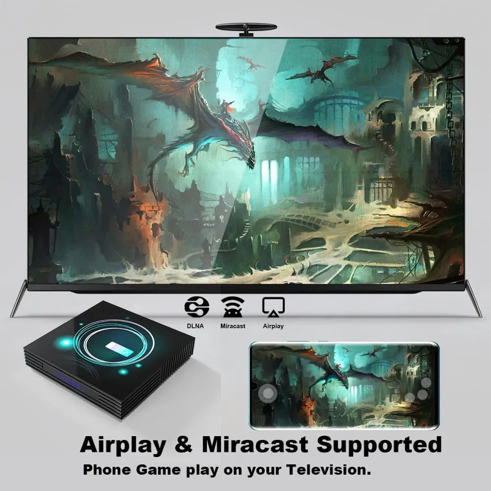 Android 9,0 Smart tv Box A95X F3 тонкий 4 Гб 64 Гб Amlogic S905X3 4K медиа-проигрыватель Google 100M 2,4G& 5,0G двойной Wifi BT 4,1 телеприставка