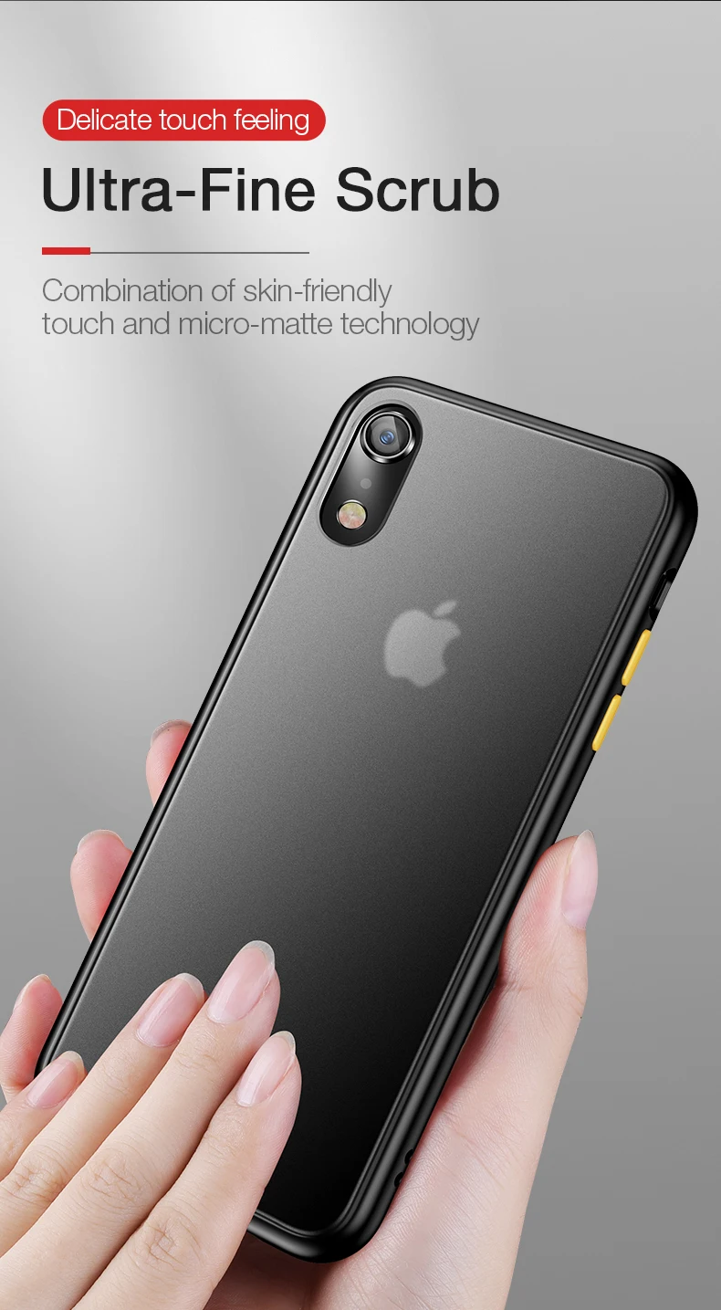 CAFELE Новейший цветной чехол для iphone Xr силиконовый+ PC полупрозрачный чехол для iphone Xr