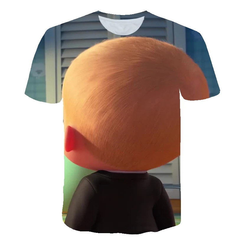 

2021 Summer Oversized T-Shirt 3D Printing Baby Boss Pattern Children's Clothing Fashionable Comfortable O-Neck Pullover Top