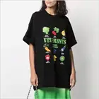 Модная Повседневная брендовая футболка оверсайз с мультяшным принтом овощей, уличная одежда, мужские и женские футболки, короткий топ Y2k