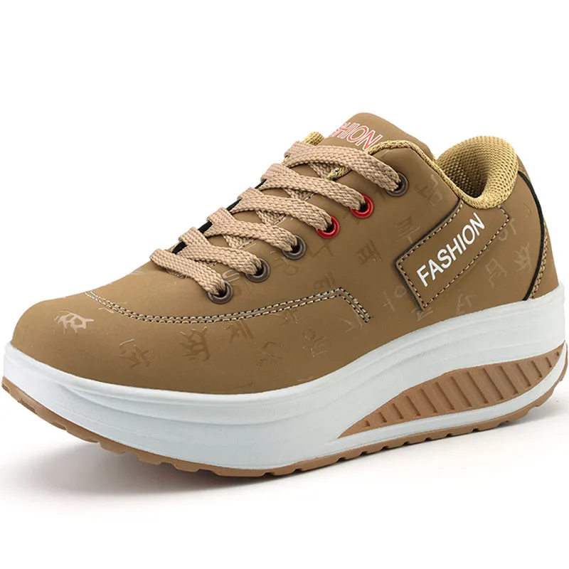 Кроссовки для женщин 2020 года Sport Shoes Trainer Platform Sneakers, кожаные, голубые, для бега.