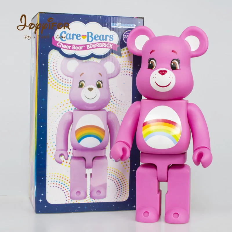 Синий 11 дюймов 400% Bearbricklys фигурки блок Медведь ПВХ прыгающий вампир Babybear Куклы Коллекционные модели игрушки для детей друзей - Цвет: Синий
