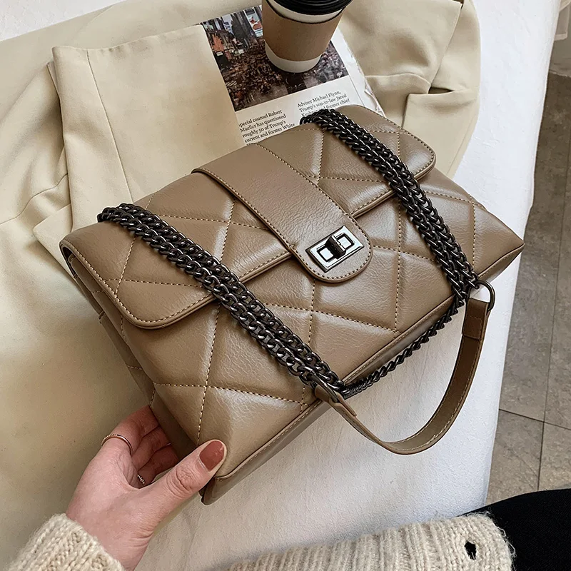 

Luxury High Capacity Handbags Women Bags Designer Big Shoulder Bag New Chain Crossbody 2021 Lady's Branded Trending Hand Bag