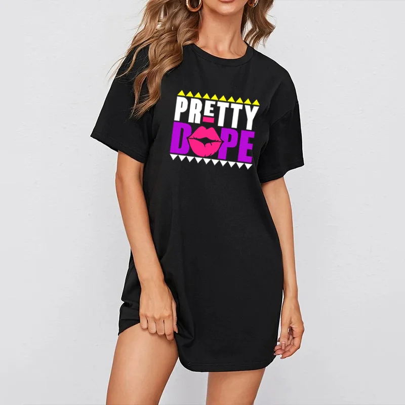 

Mini Dress Loose Letter Print T-Shirt O-Neck Dresses Short Sleeve Casual Streetwear Harajuku Vestidos Summer Women