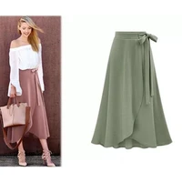 simple lace bow pencil skirt women 2021 new summer a line skirt solid color large size 4xl 5xl 6xl skirts