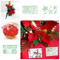 flower basket decoration pattern cutting dies candy gift box bag christmas elements diy scrapbooking card making templates 2019