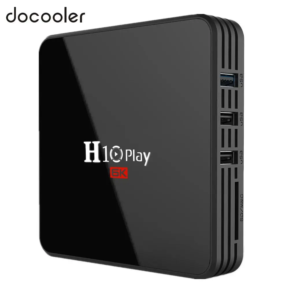 ТВ приставка docooler H10PLAY с Android 9 0 четырехъядерный Allwinner H6 4 ГБ 64 2 4G Wi Fi декодирование
