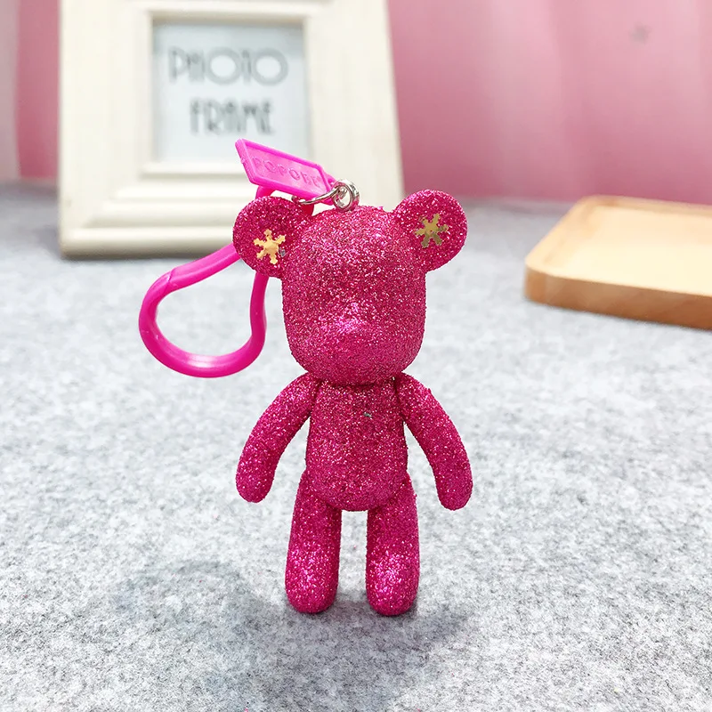Bomgom мультфильм Popobe glomy Bear Momo винил пластиковый брелок сумка Подвеска с героем Аниме Дети игрушки кукольный брелок K049-purple