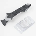 3 In1 Стекло клей угол скребок шприц для заделки швов инструмент Лопата связующего многофункциональная резиновая лопатка силиконовая жидкость для снятия угол шов лопата для снега