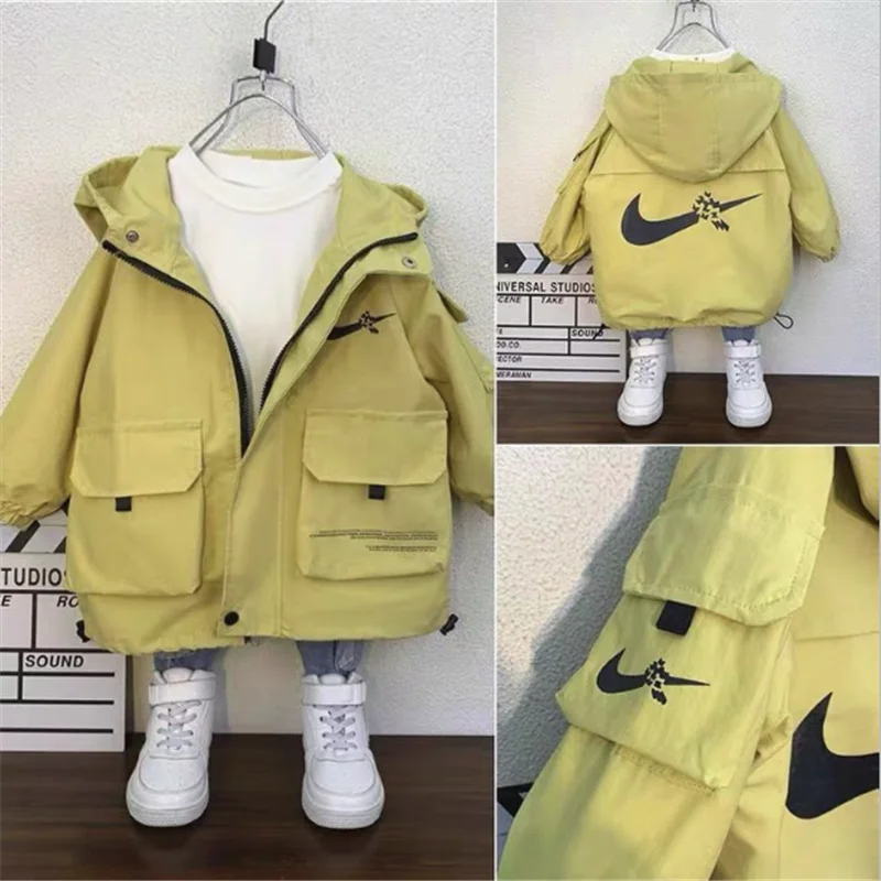

2021 Boys Outerwear Spring Autumn Children Casual Cotton Hoodies Clothes For Baby Boy Teens 2 to 8 Years Jackets Kids Coat