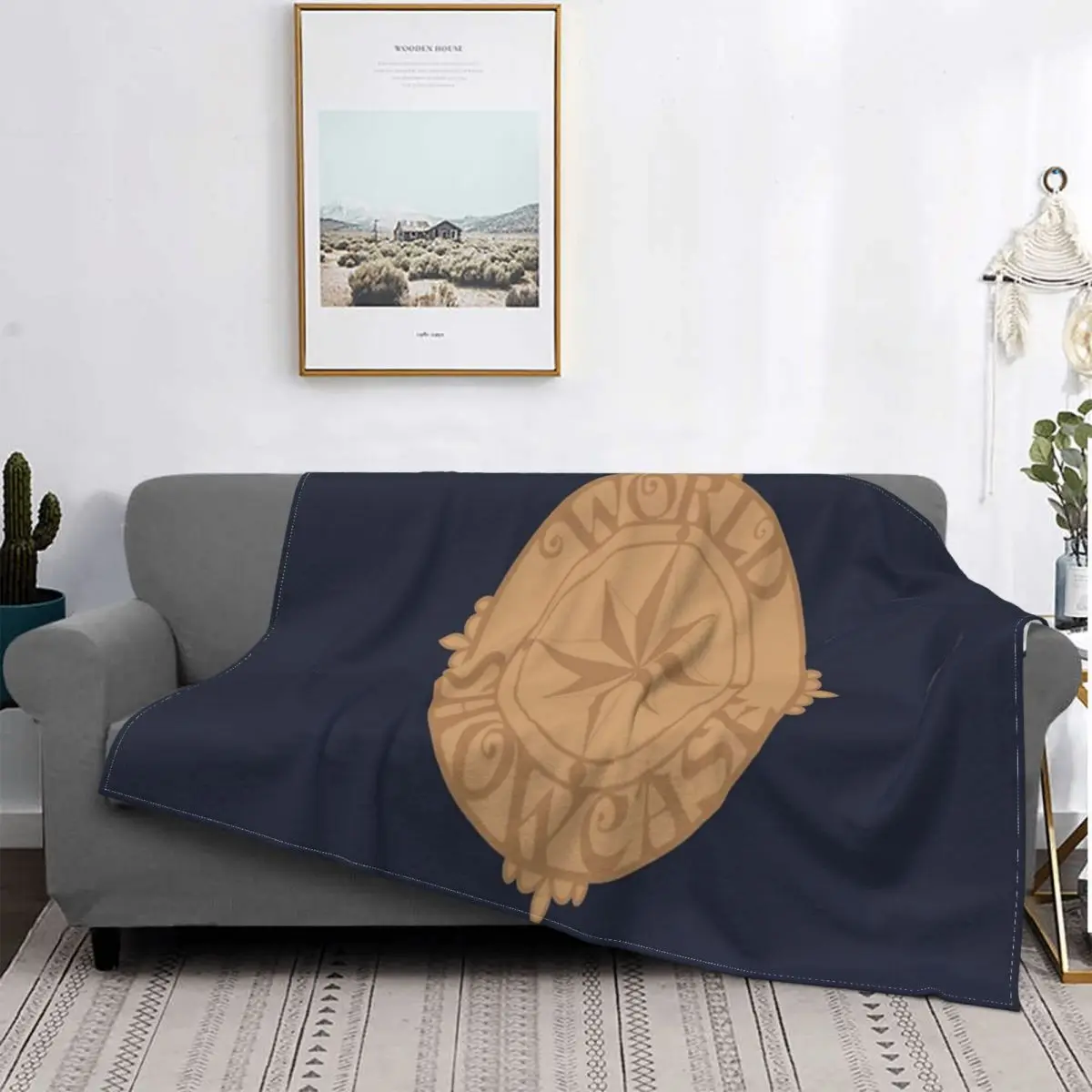 

Manta con medallón del mundo, colcha a cuadros de Anime, manta doble, colcha de verano