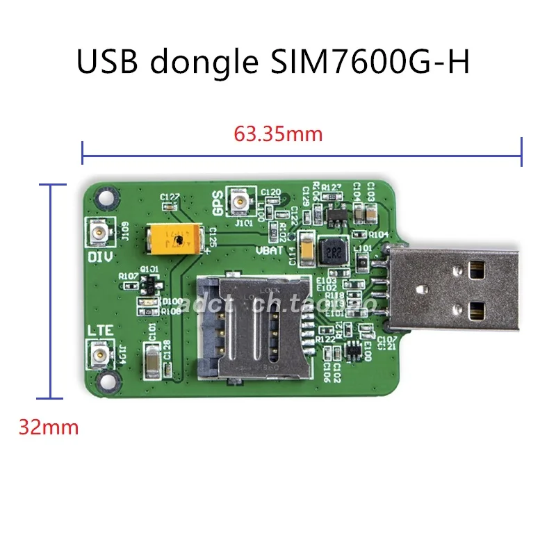 SIMCOM SIM7600G H usb ключ с антенной 4 аппарат не привязан к оператору сотовой связи Cat4