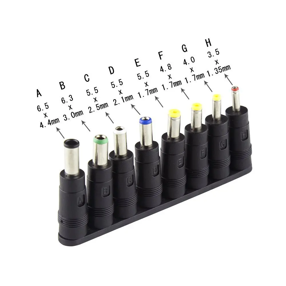 8Pcs AC DC 5.5X 2.1 MM Female Jack Plug Adapter Connectors TO 8PCS Male Power Adaptor For 5V 12V 24V Power Adapter Supply
