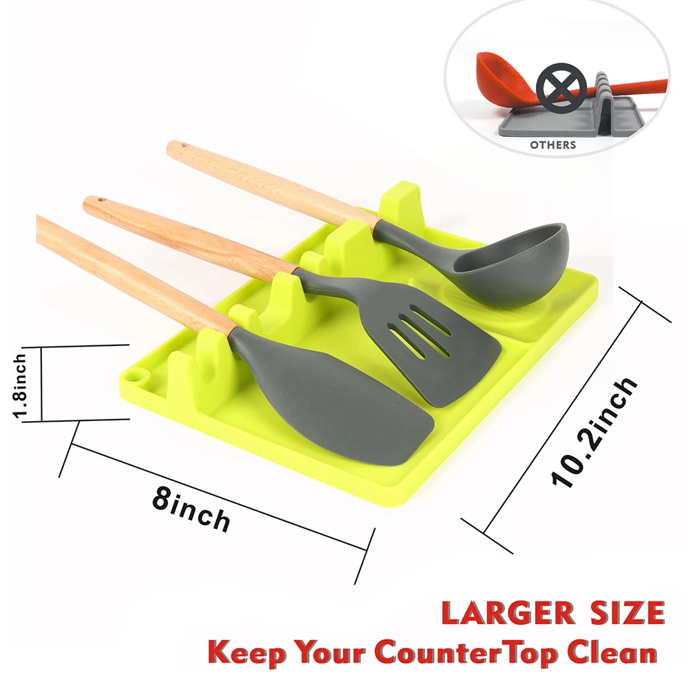 

Plastic Spoon Rest Kitchen Organizer for Fork Spatula Rack Spoon Holder Stand Tableware Storage Rack for Spoon Pot Lid Holder